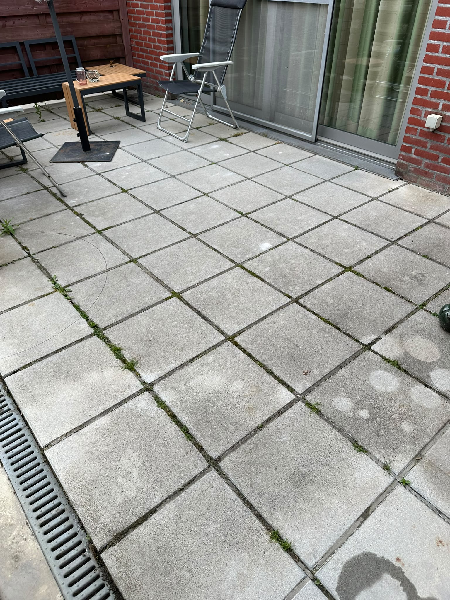 Terras voor de renovatie